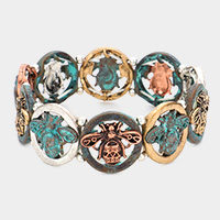 Bumble Bee Vintage Metal Stretch Bracelet