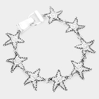 Antique Metal Starfish magnetic Bracelet