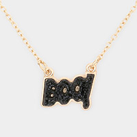 Halloween Boo Message Pendant Necklace