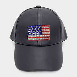 Bling American USA Flag Baseball Cap