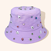 Stone Embellished Bucket Hat