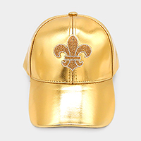 Bling Fleur De Lis Baseball Cap
