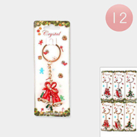 12PCS - Christmas Theme Charm Keychains