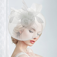Embellished Floral Mesh Fascinator