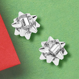 Christmas Gift Bow Stud Earrings
