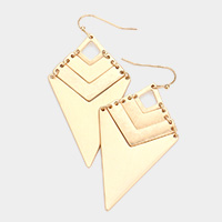 Chevron Metal Dangle Earrings