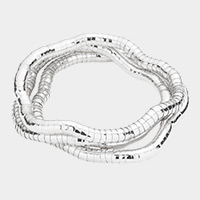 3PCS - Triple Gooseneck Metal Stretch Bracelets