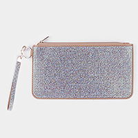 Double Sided Bling Wristlet Wallet/Clutch Bag