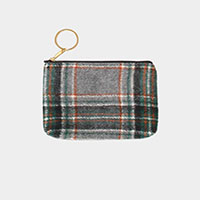 Plaid Check Coin / Card Purse