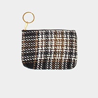 Plaid Check Coin / Card Purse