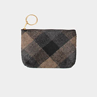 Plaid Check Coin / Card Purse