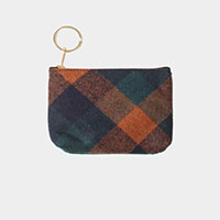 Plaid Check Coin / Card Purse