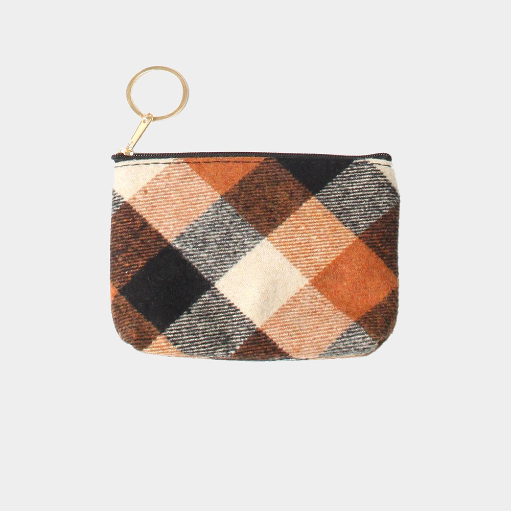 Plaid Check Coin / Card Purse