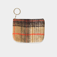 Plaid Check Coin / Card Purse