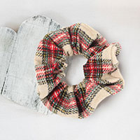 Tartan Check Scrunchie Hair Band