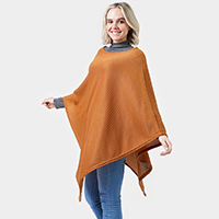 Textured Jersey Poncho