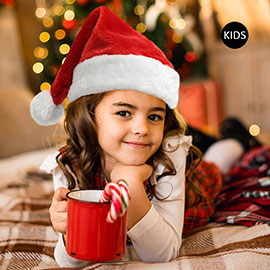 Kids Plush Christmas Santa Hat