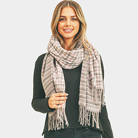 Houndstooth Chevron Two Patterns Scarf
