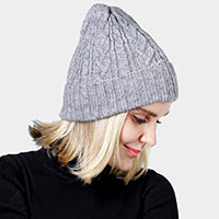 Cable Knit Cuff Beanie Hat