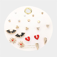 10PAIRS - Halloween Theme Stud Earrings