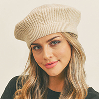 Solid Knit Beret Hat