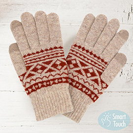Knit Aztec Smart Gloves