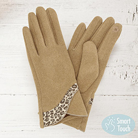 Leopard Print Smart Gloves