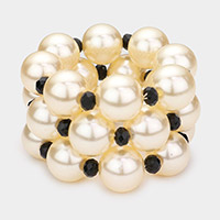 3PCS - Chunky Pearl Stretch Multilayered Bracelets