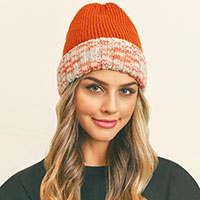 Multi Color Band Fleece Beanie