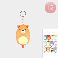 12PCS - Animal Squeeze Keychains