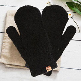Solid Color Mitten Gloves