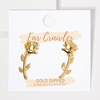 Gold Dipped Rose Ear Crawlers