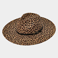 Leopard Print Panama Hat