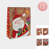 12PCS - Christmas Theme Printed Paper Bags