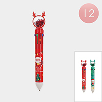 12PCS - Christmas Theme Shuttle Ball Pens
