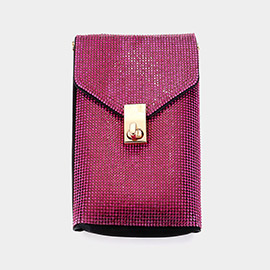 Bling Rectangle Crossbody Cellphone Bag