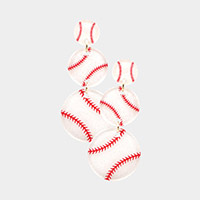 Acetate Baseball Link Earrings