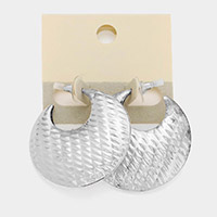 14K White Gold Filled Textured Metal Earrings