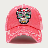 Day Of The Dead Patch Vintage Baseball Cap