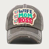 WIFE MOM BOSS Vintage Baseball Cap