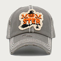 Halloween Theme MOMSTER Patch Vintage Baseball Cap
