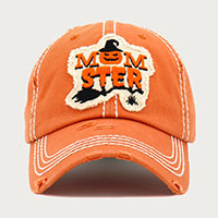 Halloween Theme MOMSTER Patch Vintage Baseball Cap