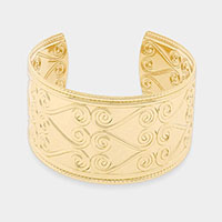 Abstract Pattern Metal Cuff Bracelet