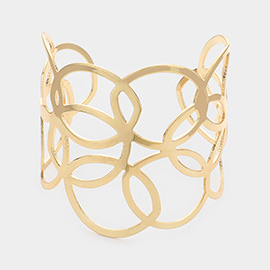 Geometric Open Metal Cuff Bracelet
