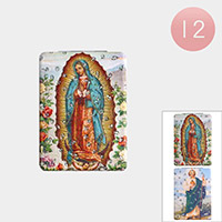 12PCS - Religious Image Printed Cosmetic Mirrors