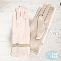 Solid Faux Fur Touch Gloves