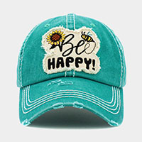 BEE HAPPY Vintage Baseball Cap
