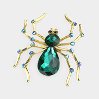 Crystal Spider Pin Brooch