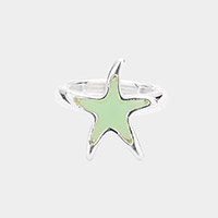 Sea Glass Starfish Stretch Ring