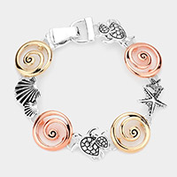 Turtle Charm Link Magnetic Bracelet